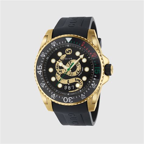 gucci 45mm dive watch snake